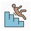 Treppenunfall Treppe Mann Icon