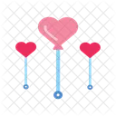 Tres Baloes De Amor Amor Coracao Ícone
