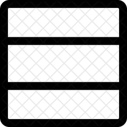 Tres columnas horizontales  Icono