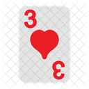 Tres de corazones  Icono