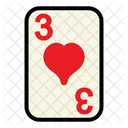 Tres de corazones  Icono