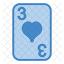 Tres de corazones  Icono