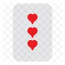 Tres de corazones  Icono