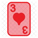 Tres de corazones  Icono