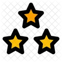 Tres Estrelas Estrela Favorito Ícone