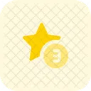 Tres Estrellas Estrella Favorito Icono