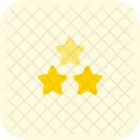 Tres Estrellas Estrella Favorito Icono