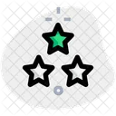 Tres Estrellas Estrella Favorito Icono