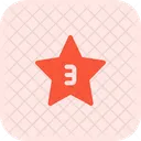 Tres Estrellas Calificacion Revision Icono