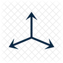 Tres Flechas Opcion Multimedia Orientacion Icono
