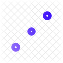 Tres Pontos Pontos Diagonal Ícone
