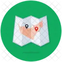 Tri Folded Map Destination Map Paper Map Icon