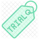 Trial Tag Duotone Line Icon 아이콘