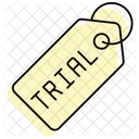 Trial Tag Color Shadow Thinline Icon Icon