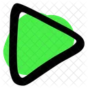 Triangle Button Green Triangle Start Button Icône