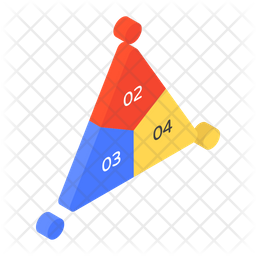 Triangle Chart Icon - Download in Isometric Style
