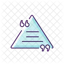 Triangle Chat Bubble With Quotes  Icon