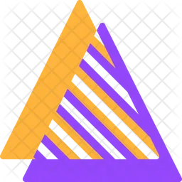 Triangle details purple and orange  Icon