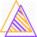 Triangle pattern purple and orange  Icon