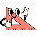 Triangle Ruler Character  Icon