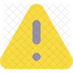 Triangle shaped caution sign  Icon