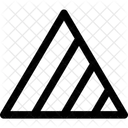 삼각형 축척 줄무늬 아이콘