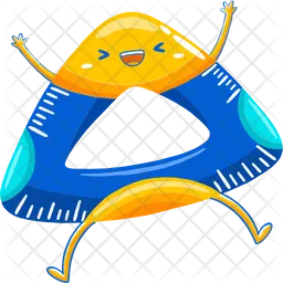 Triangular ruler mascot  Icon