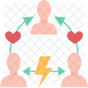 Triangulation Romantic Love Triangle Icon