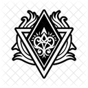 Triangulo De Azufre Alquimia Tatuaje Icono