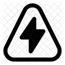 Triangulo De Electricidad Simbolo Senal Icono