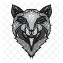 Tribal Symbol Wolf with the Ornament  Icon