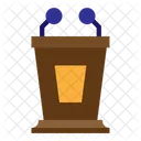 Podium Speaker Speech Icon
