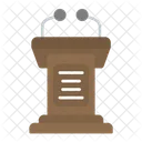 Podium Speaker Speech Icon