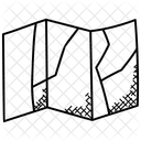 Trifold Map Design Icon