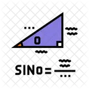 삼각법 수학 과학 아이콘