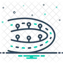 Trilha Curvando Estradas Rodovia Ícone
