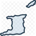 Trindade Mapa Fronteira Ícone