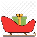 Trineo Navidad Caja De Regalo Icono