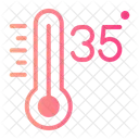 Trinta E Cinco Celsius Temperatura Ícone