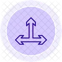 Triple Arrow Color Circle Icon Icon