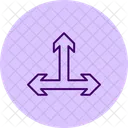 Triple Arrow Pentaglow Icon
