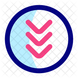 Triple Chevron Down  Icon