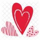 Triple Love Pink Valentine Icon