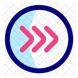 Triple Right Chevron  Icon