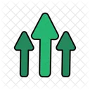 Triple Upward Arrows  Icon