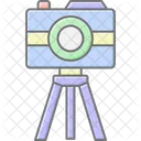 Tripod Camera Lineal Color Icon Icon