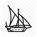 Trireme Ancient Ship Icon