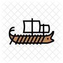 Trireme Ancient Ship Icon