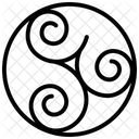 Icono De Linea Triskele Celta Icono