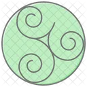 Icono De Color Lineal Triskele Celta Icono